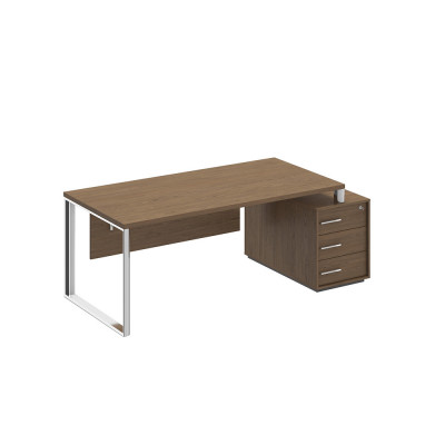 Стол руководителя на опорной тумбе правый/левый Orion ОР 146 ДТ дуб табачный