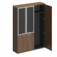Шкаф комбинированный (со стеклом + для одежды узкий) Orion ОР ВЛ 358 ДТ дуб табачный