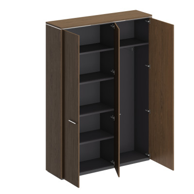 Шкаф комбинированный (для документов закрытый + для одежды узкий) Orion ОР ВЛ 358-1 ДТ дуб табачный