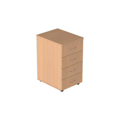 Тумба приставная на 4 ящика с замком Р.Т-4.1 зЦ, серия Референт, бук