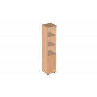 Узкий шкаф со стеклом Р.П-2СТ, серия Референт, бук