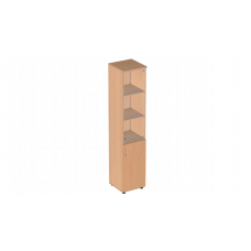 Узкий шкаф со стеклом Р.П-2СТ, серия Референт, бук