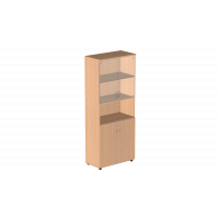 Шкаф высокий с нишей и стеклом Р.Ш-4СБ, серия Референт, бук