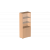 Шкаф высокий с нишей и стеклом Р.Ш-4СБ, серия Референт, бук