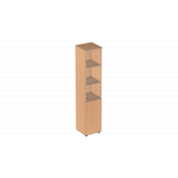 Узкий шкаф со стеклом Р.П-2СБ, серия Референт, бук