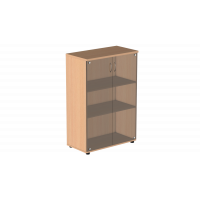 Шкаф для бумаг средний с тонированным стеклом Р.Шс-3СТ, бук