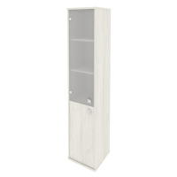 Style Шкаф высокий узкий левый Л.СУ-1.2 (L) Дуб Наварра 412*410*1980