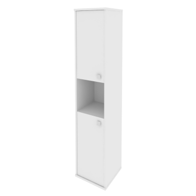Style Шкаф высокий узкий левый Л.СУ-1.5 (L) Белый 412*410*1980