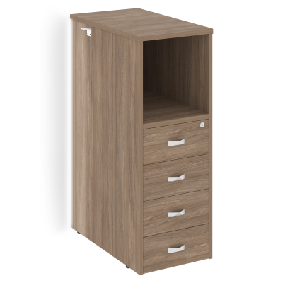 Onix Тумба с подсветкой 4 ящика проходная, средняя O.R-TV-4.S Дуб Аризона 436*767*1185