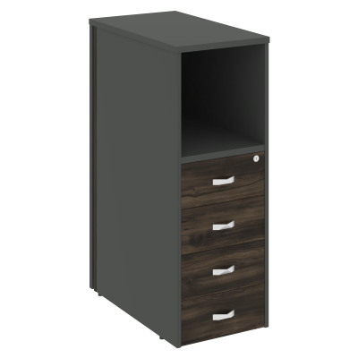 Onix Тумба 4 ящика завершающая, левая O.R-TV-4 (L) Дуб Мали/Антрацит 436*767*1185