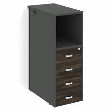 Onix Тумба с подсветкой 4 ящика проходная, средняя O.R-TV-4.S Дуб Мали/Антрацит 436*767*1185