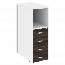 Onix Тумба 4 ящика проходная, средняя O.R-TV-4 Дуб Мали/Белый Бриллиант 436*767*1185