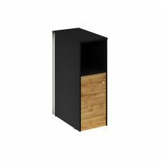 Onix Тумба с подсветкой 5 ящиков TIP-ON завершающая, левая O.R-TV-5 TIP.S (L) Тиквуд Светлый/Антраци