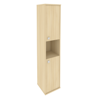 Шкаф офисный высокий узкий правый Стайл Л.СУ-1.5 (R) 412*410*1980 Акация Лорка