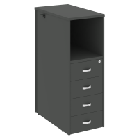 Onix Тумба 4 ящика завершающая, правая O.R-TV-4 (R) Антрацит 436*767*1185