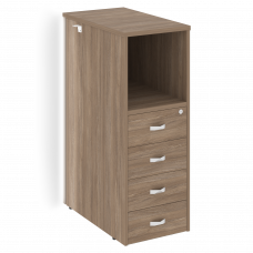 Onix Тумба с подсветкой 4 ящика завершающая, правая O.R-TV-4.S (R) Дуб Аризона 436*767*1185