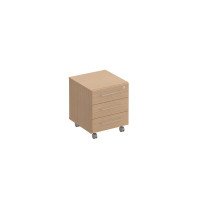 Тумба выкатная 3-ящичная с замком Reventon МЕ 213 ЗП зебрано песочный