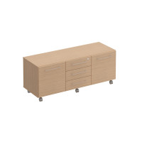 Тумба для оргтехники Reventon МЕ 262 ЗП зебрано песочный