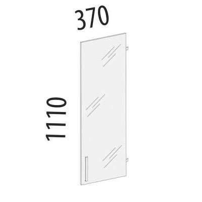 Дверь стеклянная 3 секции лев/прав 40.81 Сосна Астрид