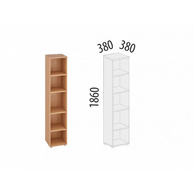 Стеллаж Рубин 42.76, Миланский Орех