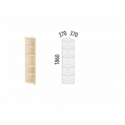 Стеллаж угловой Рубин 40.35, Сосна Астрид