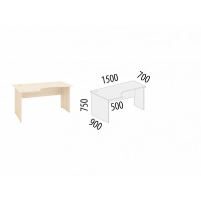 Стол угловой левый Рубин 40.46, Сосна Астрид