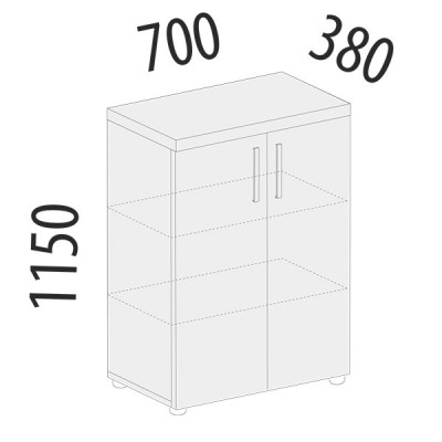 Шкаф с полками Рубин 40.75, Сосна Астрид