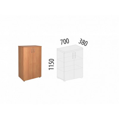 Шкаф с полками Рубин 42.75, Миланский Орех