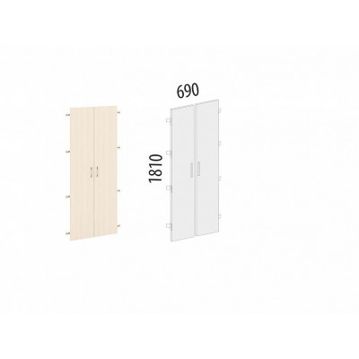 Двери ЛДСП 5 секций Рубин 40.36, Сосна Астрид