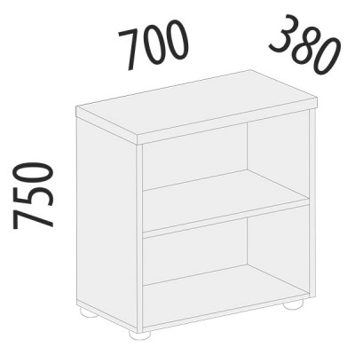 Стеллаж Рубин 42.32, Миланский Орех