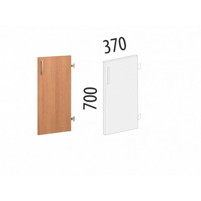 Дверь ЛДСП 2 секции лев/прав Рубин 42.79, Миланский Орех