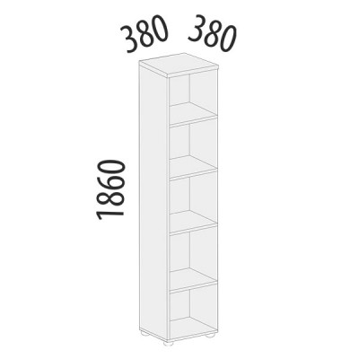 Стеллаж Рубин 40.76, Сосна Астрид