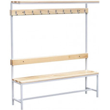 Скамья для спортивных раздевалок с полкой для головного убора 1500