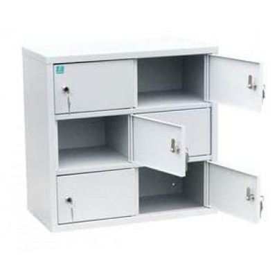 Индивидуальный шкаф кассира на 6 отделения вертикальный, навесной (ИШК-6)