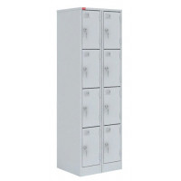 Двухсекционный металлический шкаф для сумок ШРМ-28