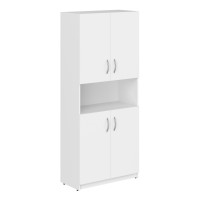 Шкаф с 2-мя комплектами глухих малых дверей SR-5W.4, цвет Белый