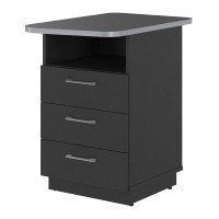 Тумба с цоколем Skill SFLC-3D.2А Антрацит/Металлик