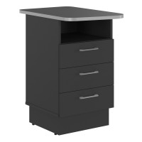 Тумба с высоким цоколем Skill SFLC-3D.3А Антрацит/Металлик