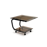 Стол журнальный Дуэт-9 Д-9 Черный/Тонированное Стекло