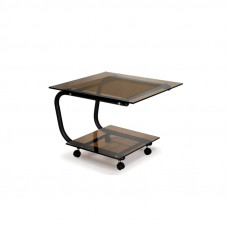 Стол журнальный Дуэт-9 Д-9 Черный/Тонированное Стекло