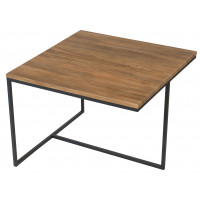 Стол журнальный Симпл квадро СК ч/д Дуб Американский/Черный