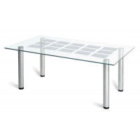 Стол журнальный Робер-11М Р-11М Металлик/Прозрачное Стекло