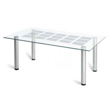 Стол журнальный Робер-11М Р-11М Металлик/Прозрачное Стекло