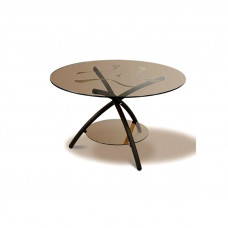 Стол журнальный Дуэт-3 Д-3 Черный/Тонированное Стекло