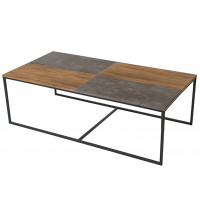 Стол журнальный Фьюжн ФЖ д/б Дуб Американский/Серый Бетон