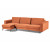 Диван ТЕНЕРИФ 1 ДУ, ткань CALIFORNIA 05 (терракотовый) велюр