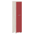 Шкаф колонка с глухой малой дверью и топом 435х452х1958 TLHC 42.1 Сосна Эдмонт/Красный