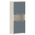 Шкаф с 2-мя комплектами глухих малых дверей и топом 854х452х1958 TLHC 85.4 Сосна Эдмонт/Серо-голубой