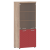 Шкаф комбинированный с топом 854х452х1958 TLHC 85.2 Дуб Каньон/Красный