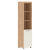 Шкаф колонка с глухой малой дверью и топом 435х452х1958 TLHC 42.5L Дуб Бофорд/Латте